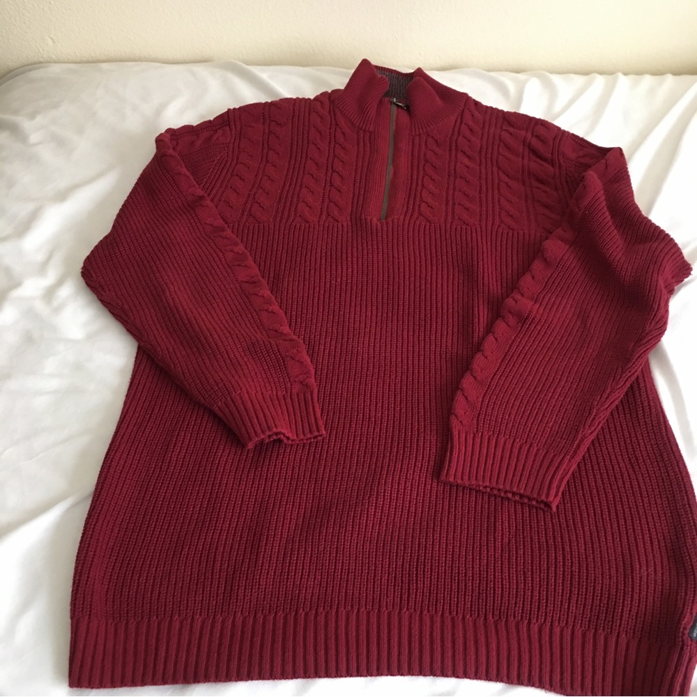 Calvin Klein knit zip pullover sweater large